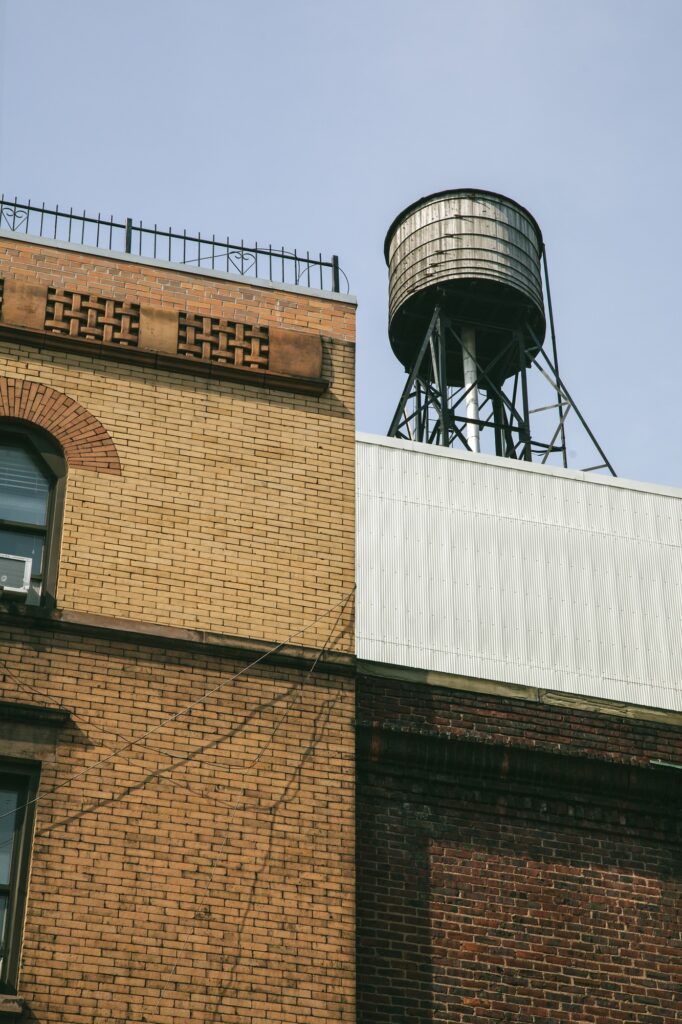 Water Tank in a Building Roof